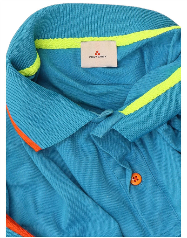 PEUTEREY Poloshirt til mænd Medium blå bomuld
