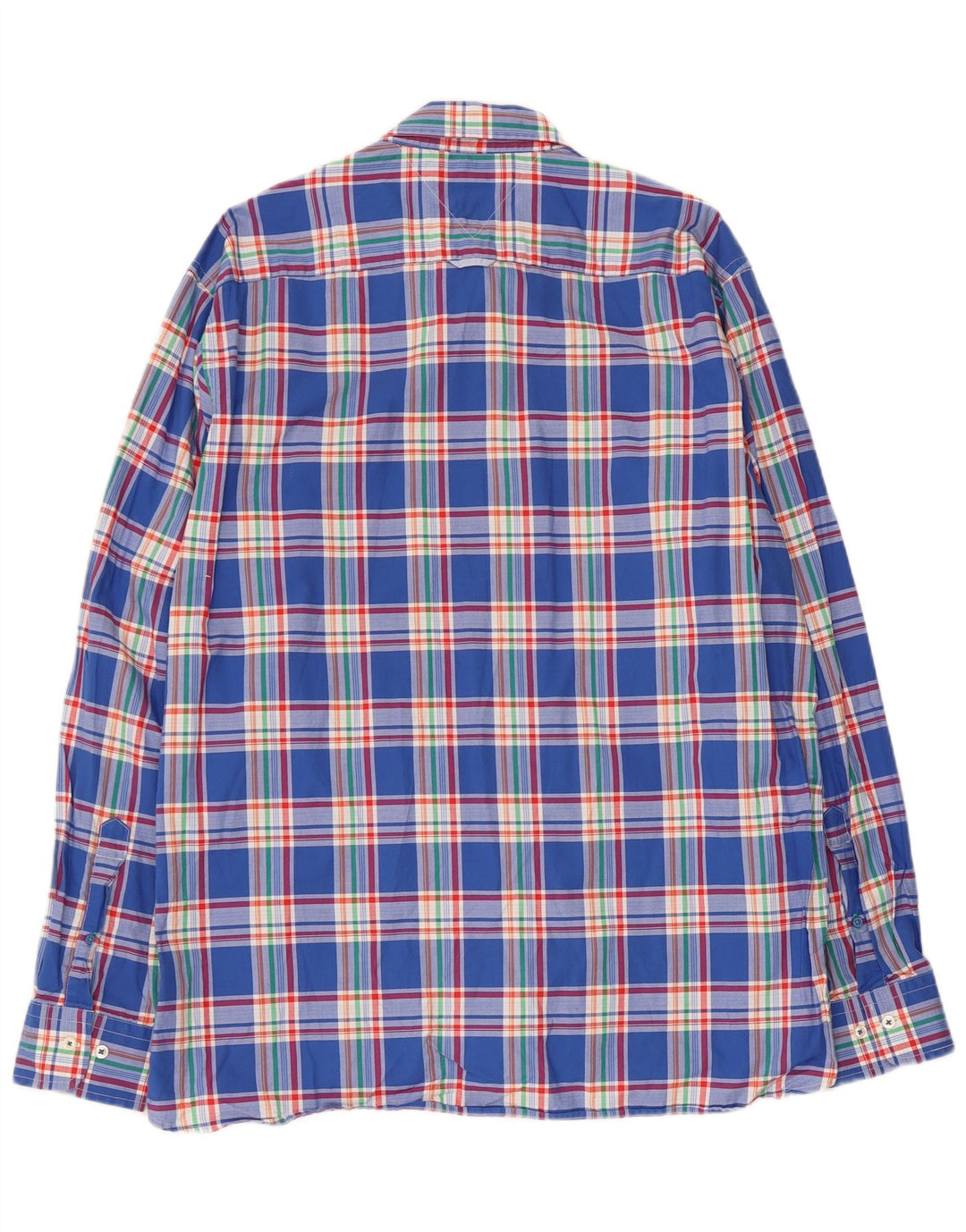 Tommy Hilfiger Herre Custom Fit skjorte XL blå ternet bomuld