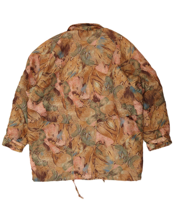 Vintage Dame Windbreaker Coat UK 20 2XL Flerfarvet Floral Polyester