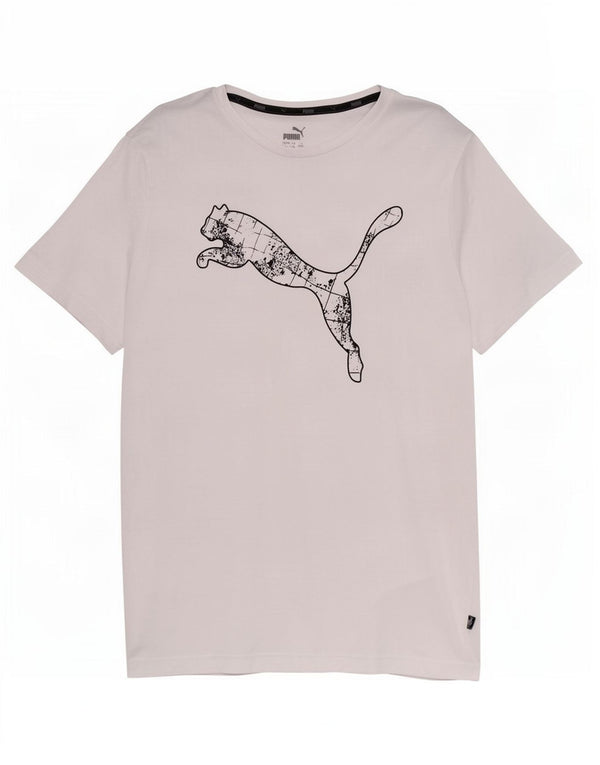Puma Mens Graphic T-Shirt Top Large White