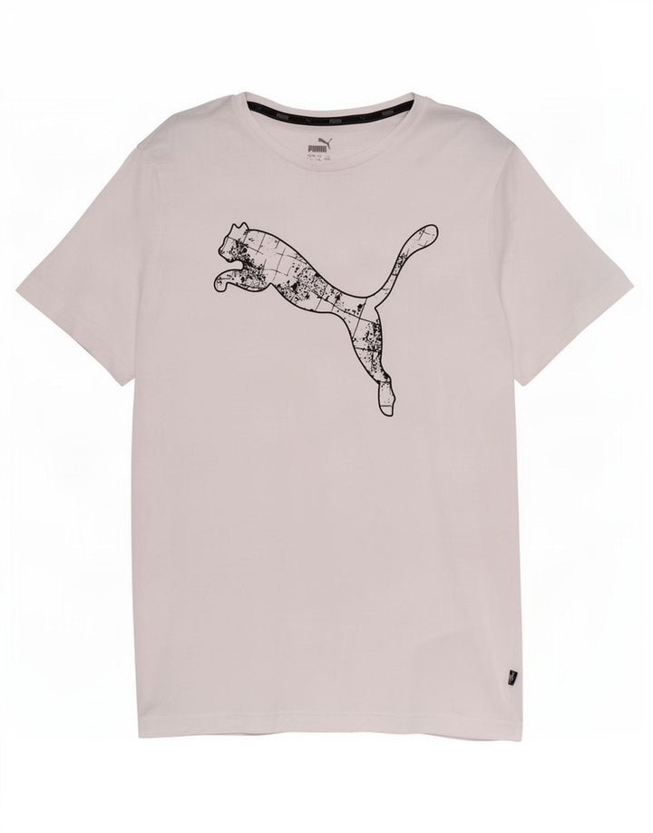 Puma Herre Grafisk T-Shirt Top Stor Hvid