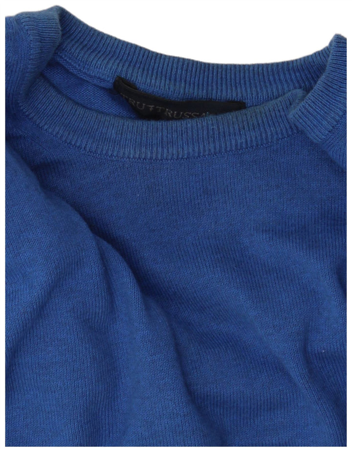 Trussardi Herre sweater med rund hals XL Blå