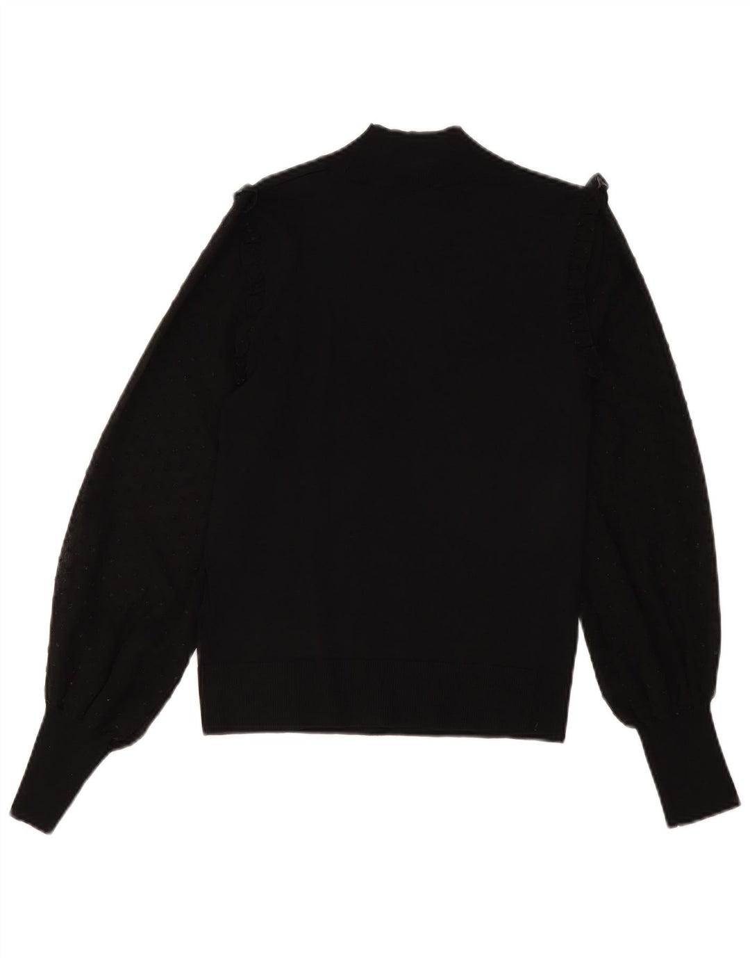 Topshop Dame Turtle Neck Jumper Sweater UK 12 Medium Black Viscose