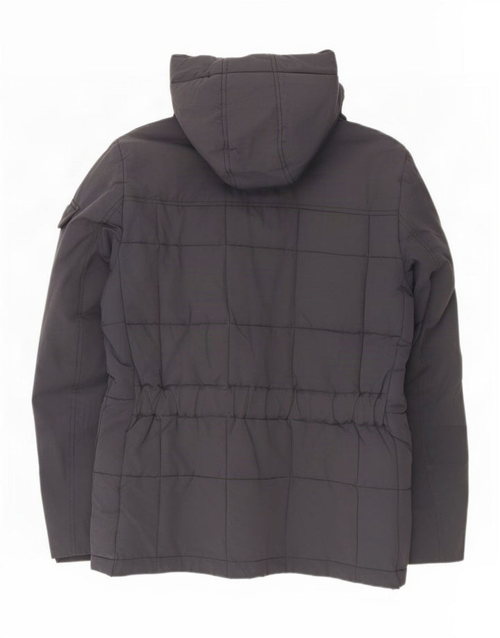 Woolrich Herre hættepolstret jakke UK 40 Stor marineblå nylon