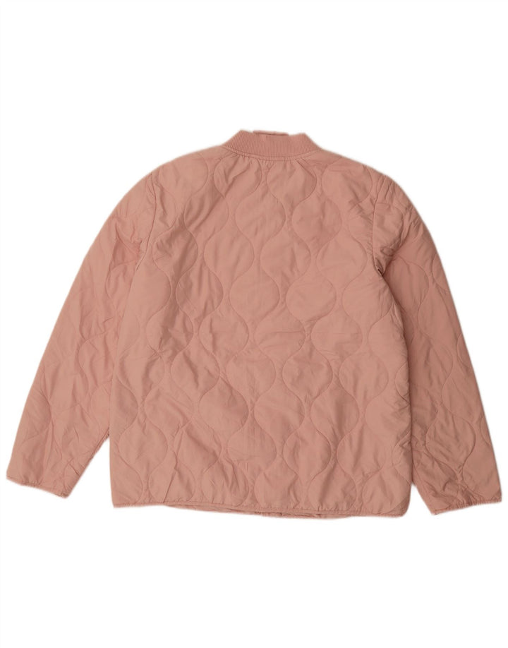 Marks & Spencer Quiltet jakke til kvinder UK 12 Medium Pink Polyester