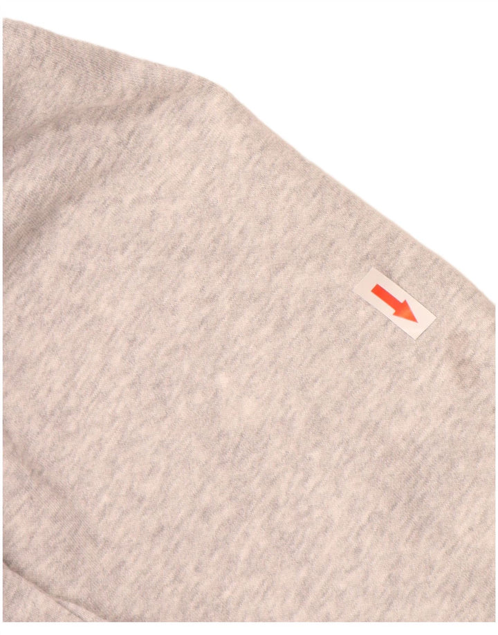 PUMA Graphic Sweatshirt Jumper UK 14 Medium Grey Flecked Bomuld
