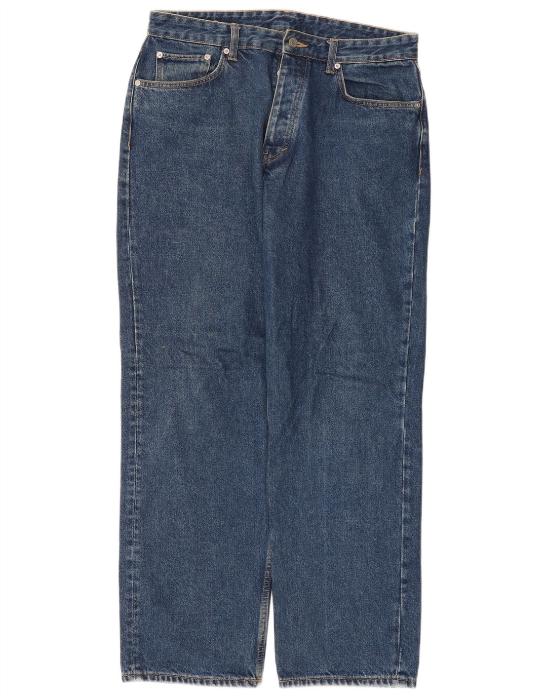 Zara Straight Jeans til mænd EU 42 Large W32 L30 Blå