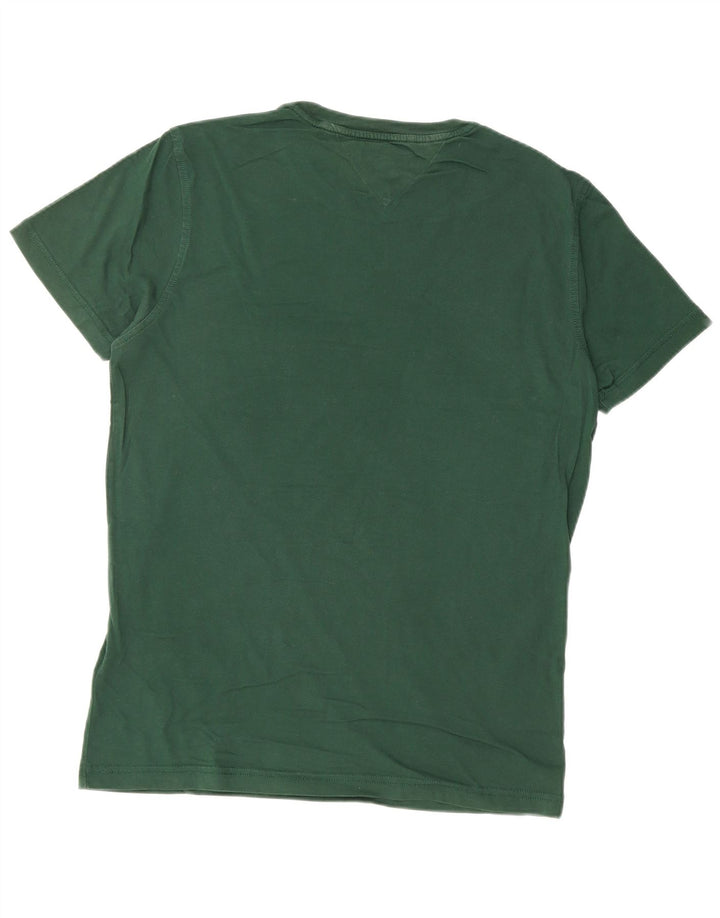 TOMMY HILFIGER Mens T-Shirt Top Medium Green Cotton