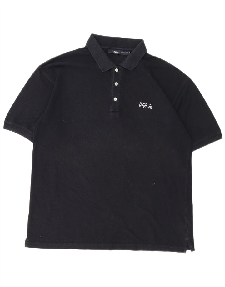 Fila Herre poloshirt Stor sort bomuld