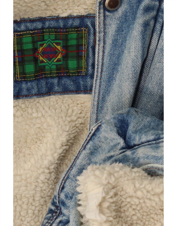 MASH Herre Sherpa denimjakke UK 42 XL Blå Bomuld