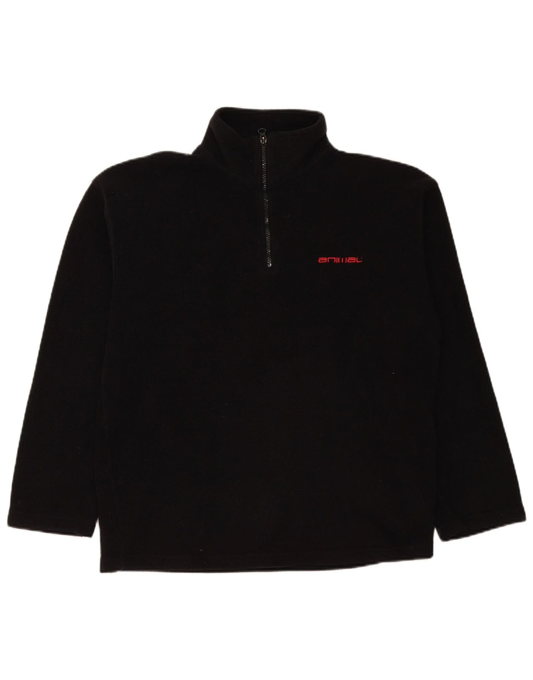 ANIMAL Herre lynlås hals fleece jumper stor sort polyester