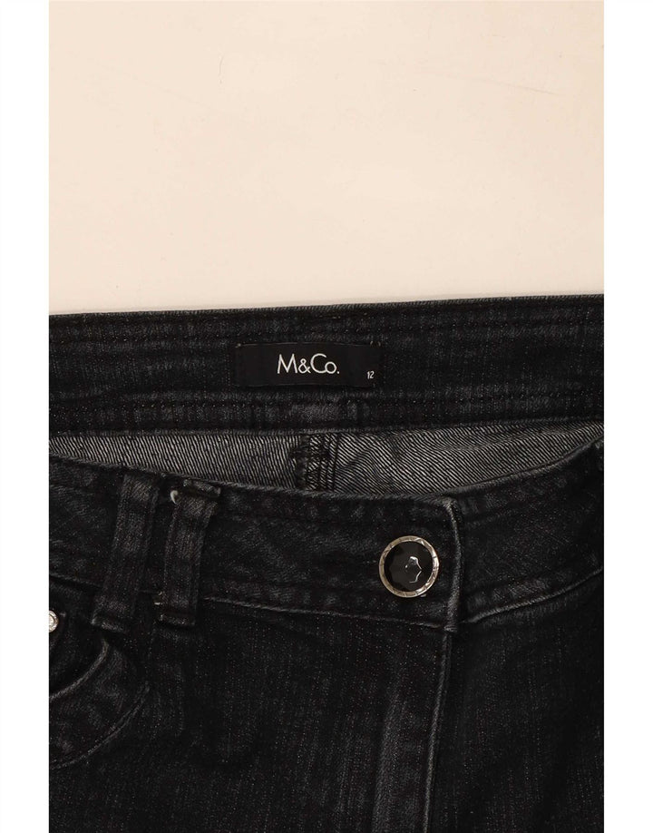 M&Co Dame Flared Jeans UK 12 Medium W30 L30 Sort