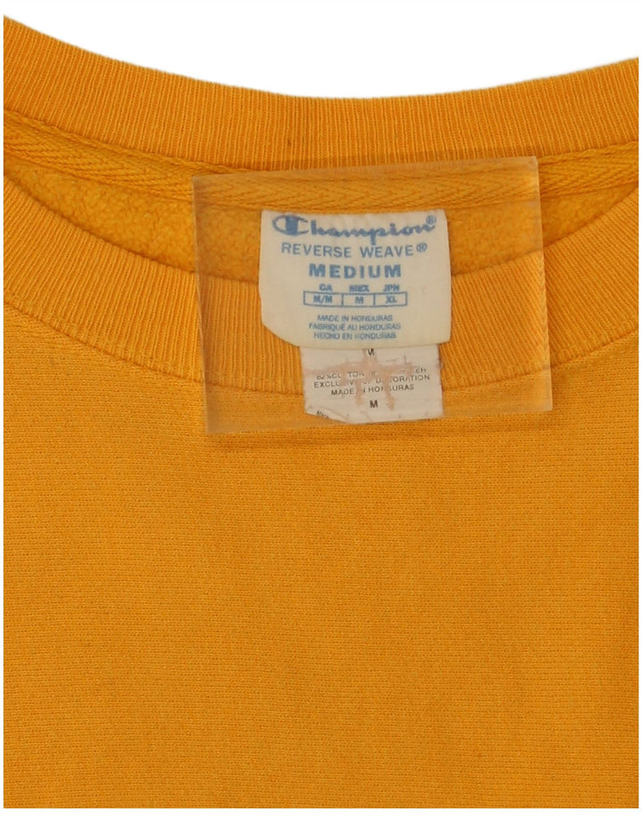 Champion Herre Sweatshirt Jumper Medium Gul Bomuld