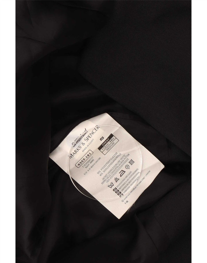 Marks & Spencer Herre St. Michael 3 Button Blazer Jacket UK 44 XL Navy Blue