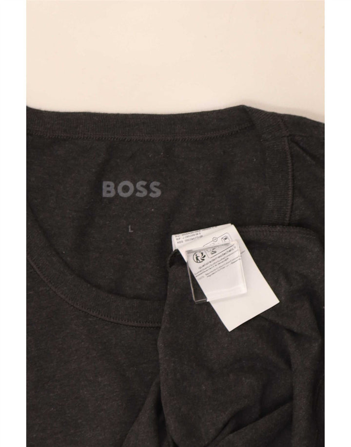 Hugo Boss Herre T-Shirt Top Stor Grå Bomuld