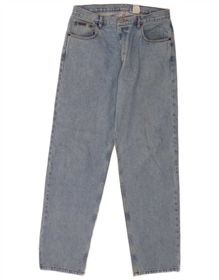 Calvin Klein Straight Jeans til mænd W32 L32 Blå Bomuld