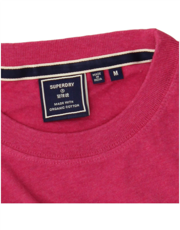 Superdry T-shirt top mellem lyserød bomuld til mænd