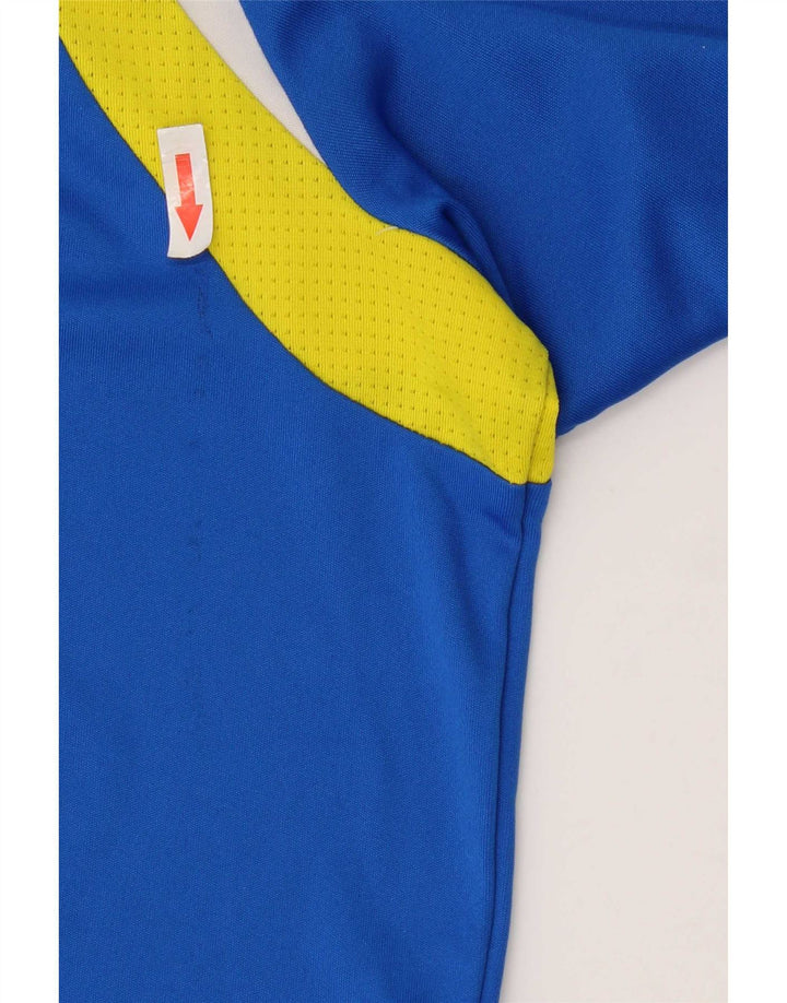 Adidas Herre Climalite T-Shirt Top Stor Blå Colourblock Polyester