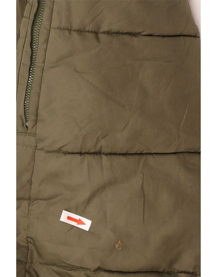 Gap Herre hættepolstret frakke UK 40 Large Khaki Polyester