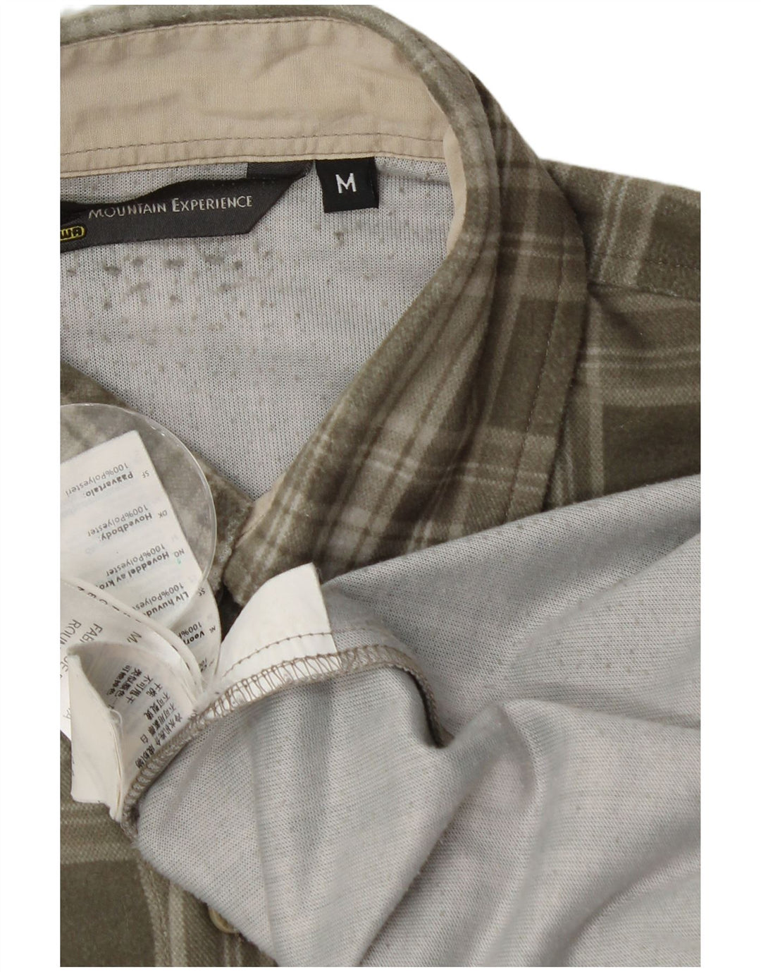 Mountain Experience Fleeceskjorte til mænd Medium Khaki Ternet polyester