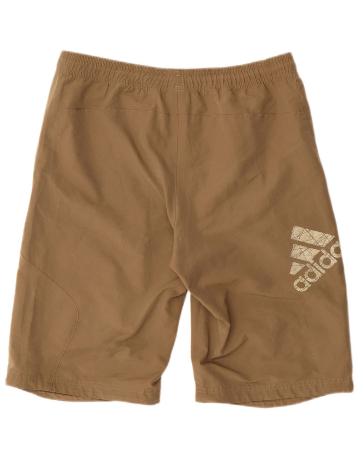 Adidas grafiske sportsshorts til mænd mellem brun polyester