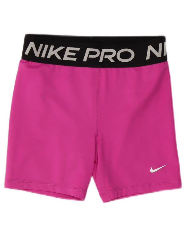 NIKE piger Dri Fit grafiske sportsshorts 13-14 år XL Pink Colourblock