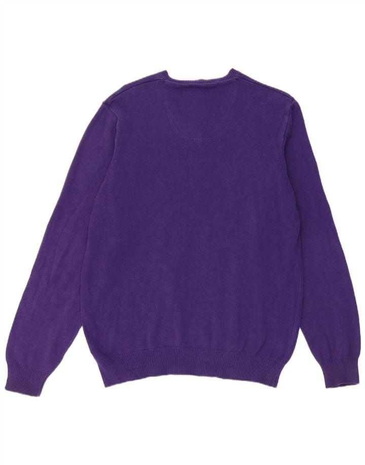 Marks & Spencer Herre Blue Harbor V-hals sweater Medium Lilla