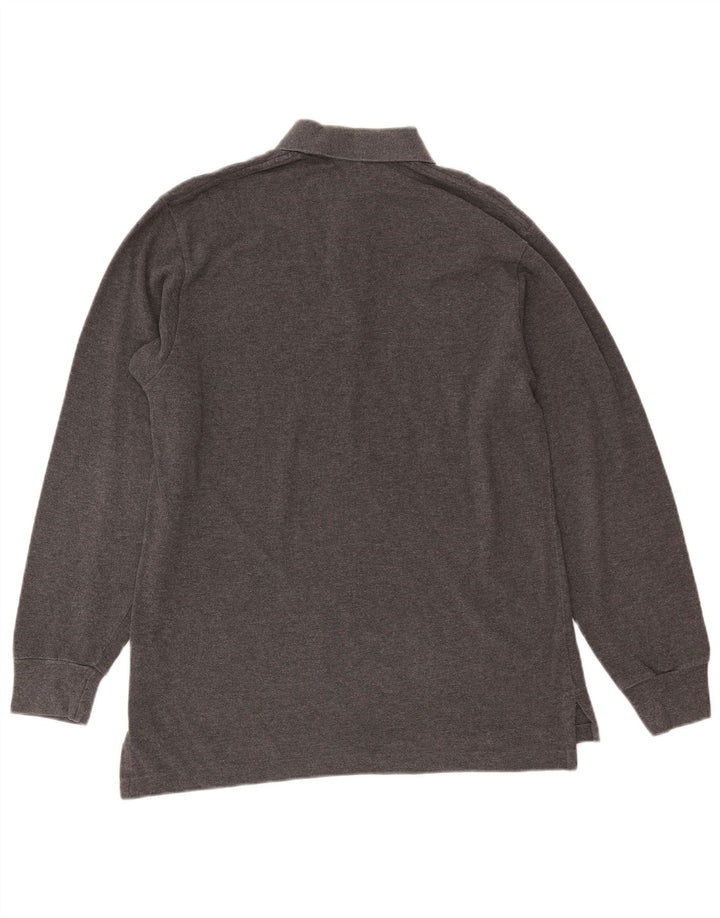 POLO RALPH LAUREN Langærmet herre poloshirt Stor grå bomuld
