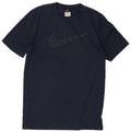 NIKE Mens Dri Fit Graphic T-Shirt Top Medium Navy Blue Polyester