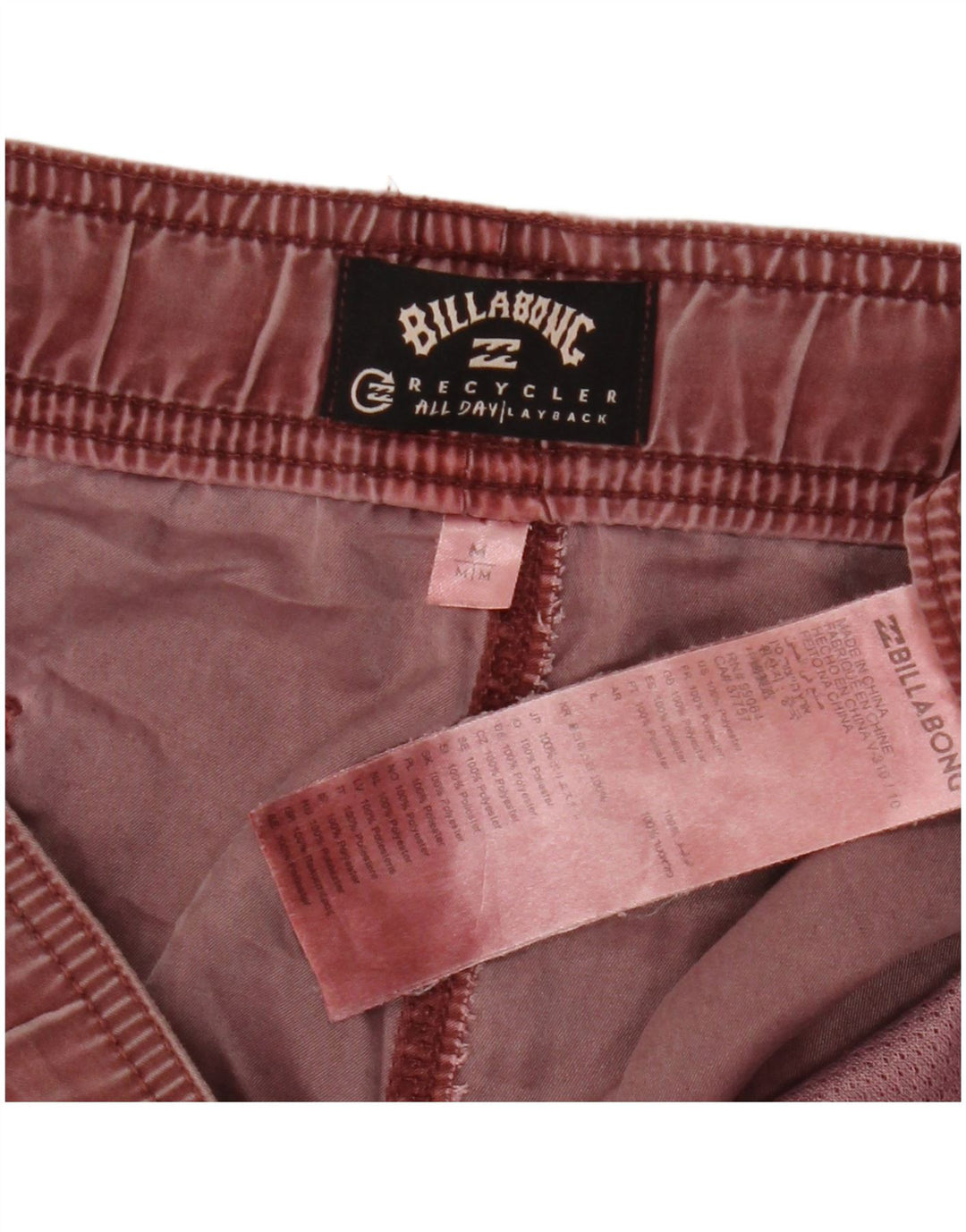 Billabong Herre Chino Shorts Medium W34 Maroon Polyester