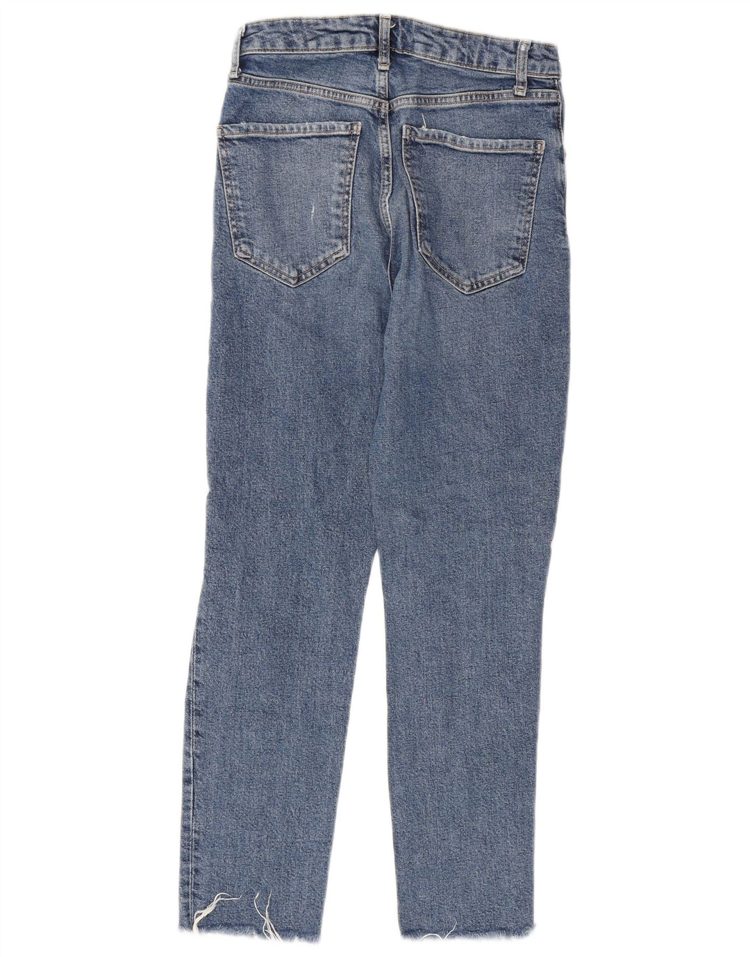 ZARA Dame Distressed Slim Jeans EU 36 XS W26 L26 Blå