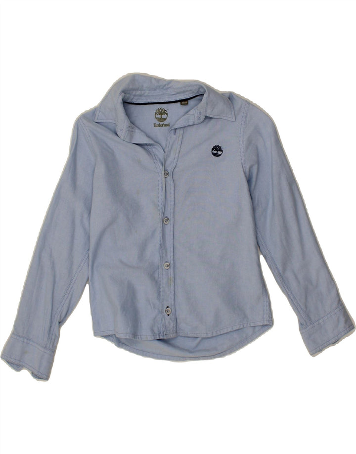 TIMBERLAND Boys Shirt 7-8 Years Blue Cotton Vintage Timberland and Second-Hand Timberland from Messina Hembry 