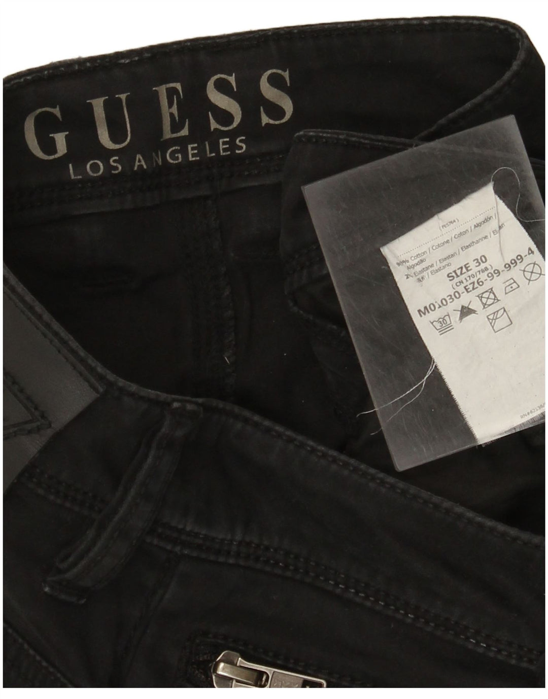 Guess Slim Jeans til kvinder W30 L34 Sort bomuld