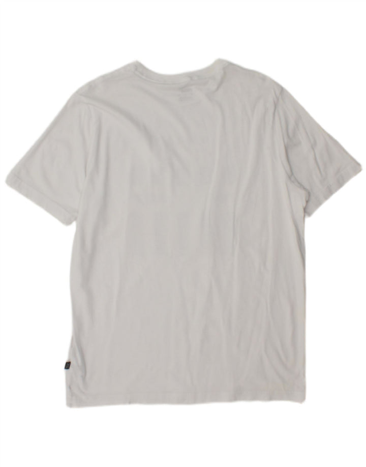 Puma Herre grafisk T-shirt Top Medium Hvid Bomuld