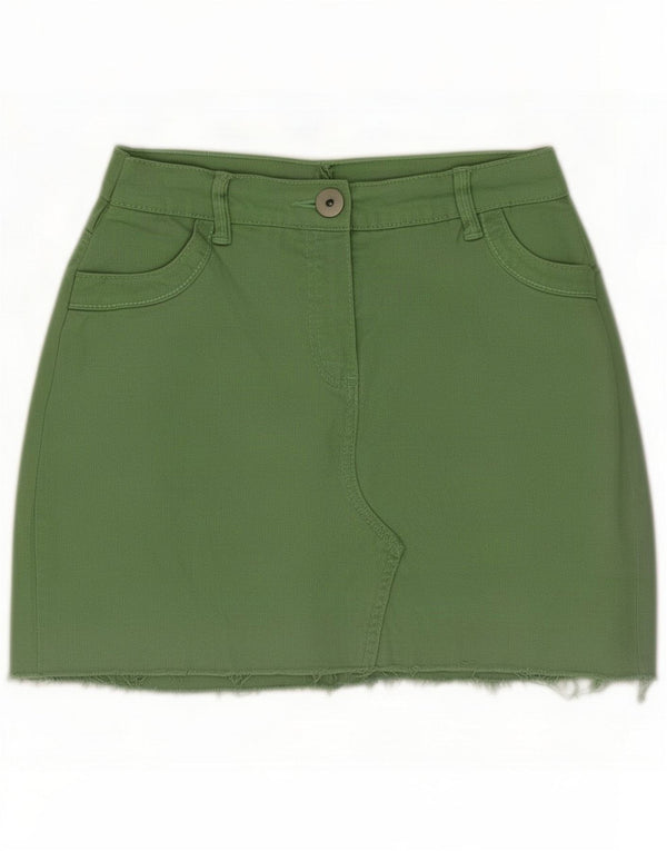 Marks & Spencer Girls Mini-nederdel 15-16 år W26 Grøn bomuld