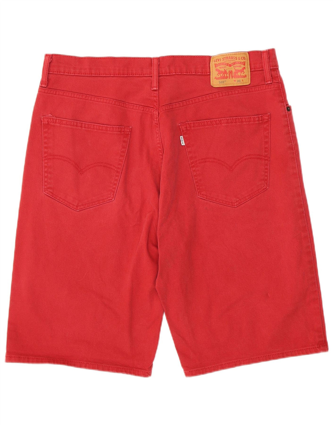 LEVI'S Herre 569 denimshorts W36 Large Red Bomuld
