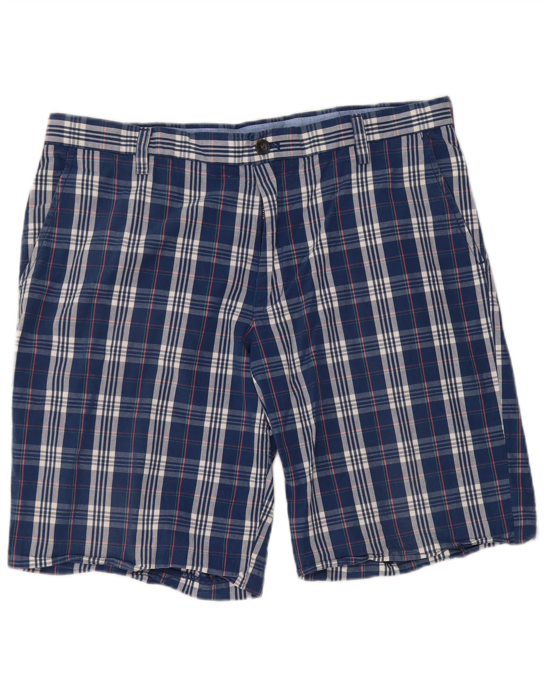 IZOD Chino Shorts til mænd W36 Large Navy Blue Ternet Bomuld