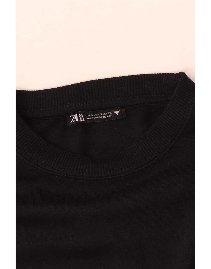 Zara Womens Poncho Crop Top UK 10 Small Black