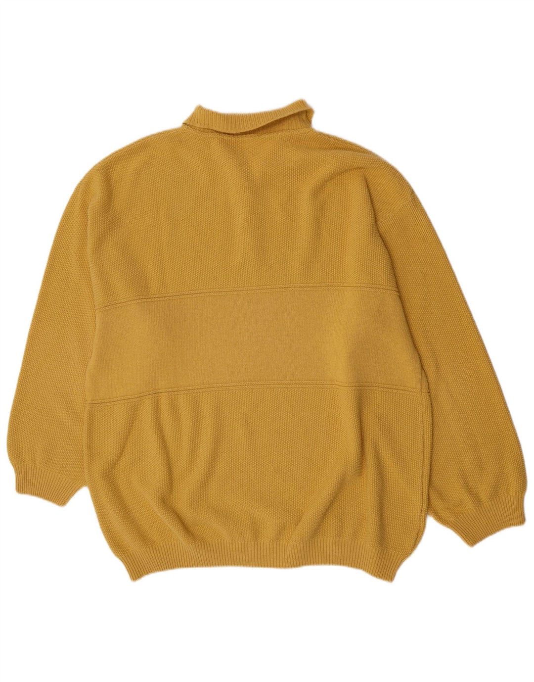 Camel Active Herre Grafisk Polo Neck Jumper Sweater XL Gul Bomuld