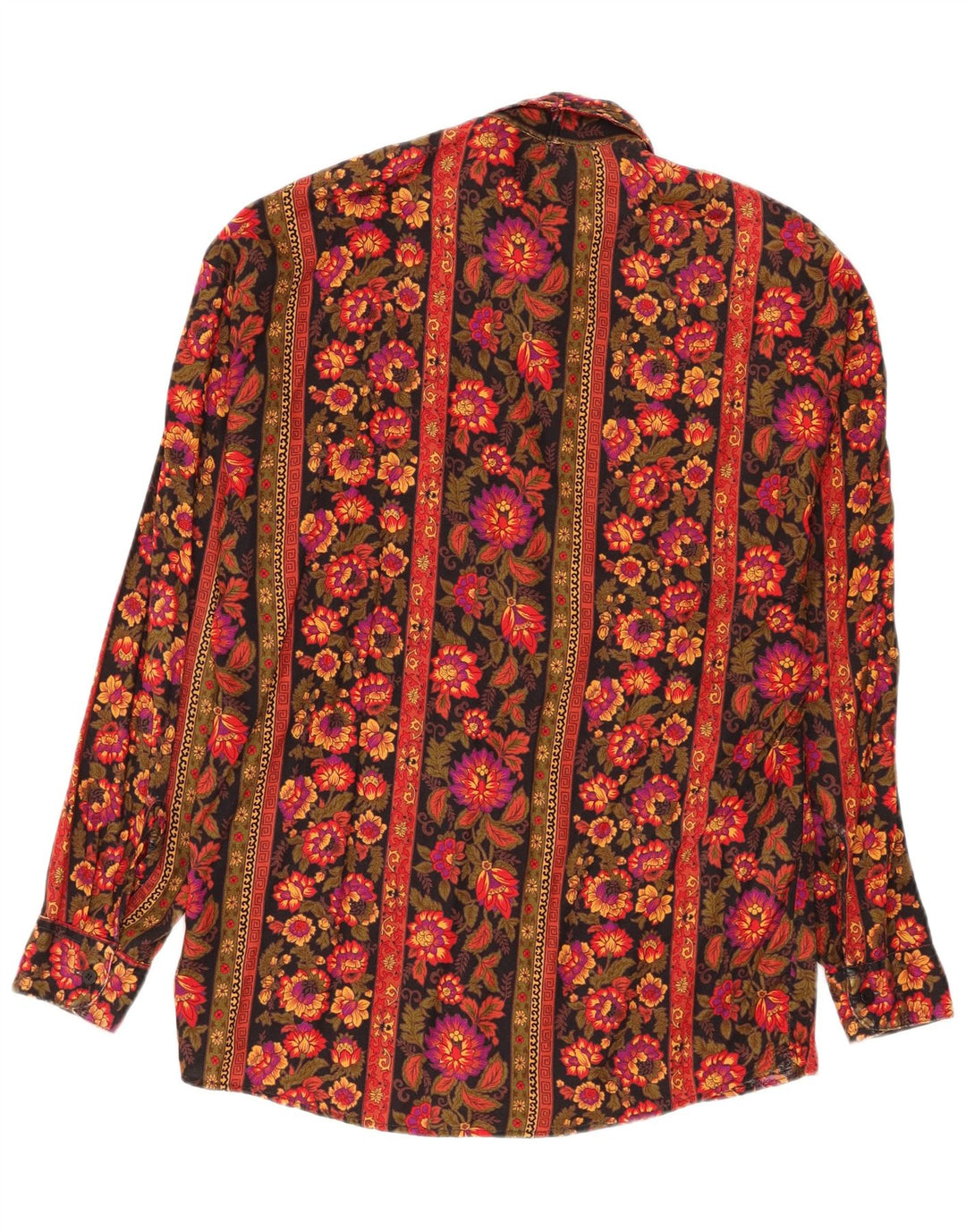 Vintage dameskjorte UK 14 Medium Multicolored Floral