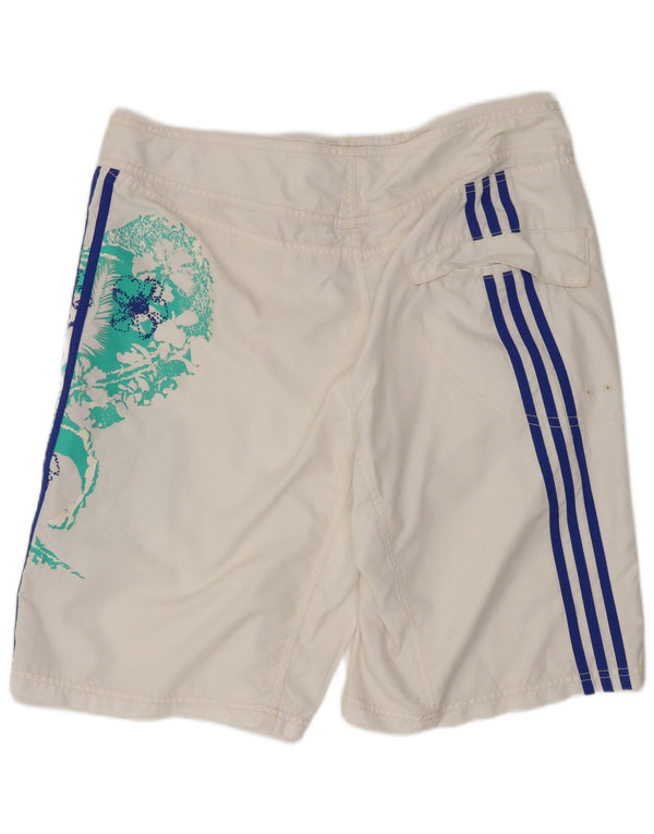 Adidas Herre grafiske svømmeshorts Medium White Floral Polyester