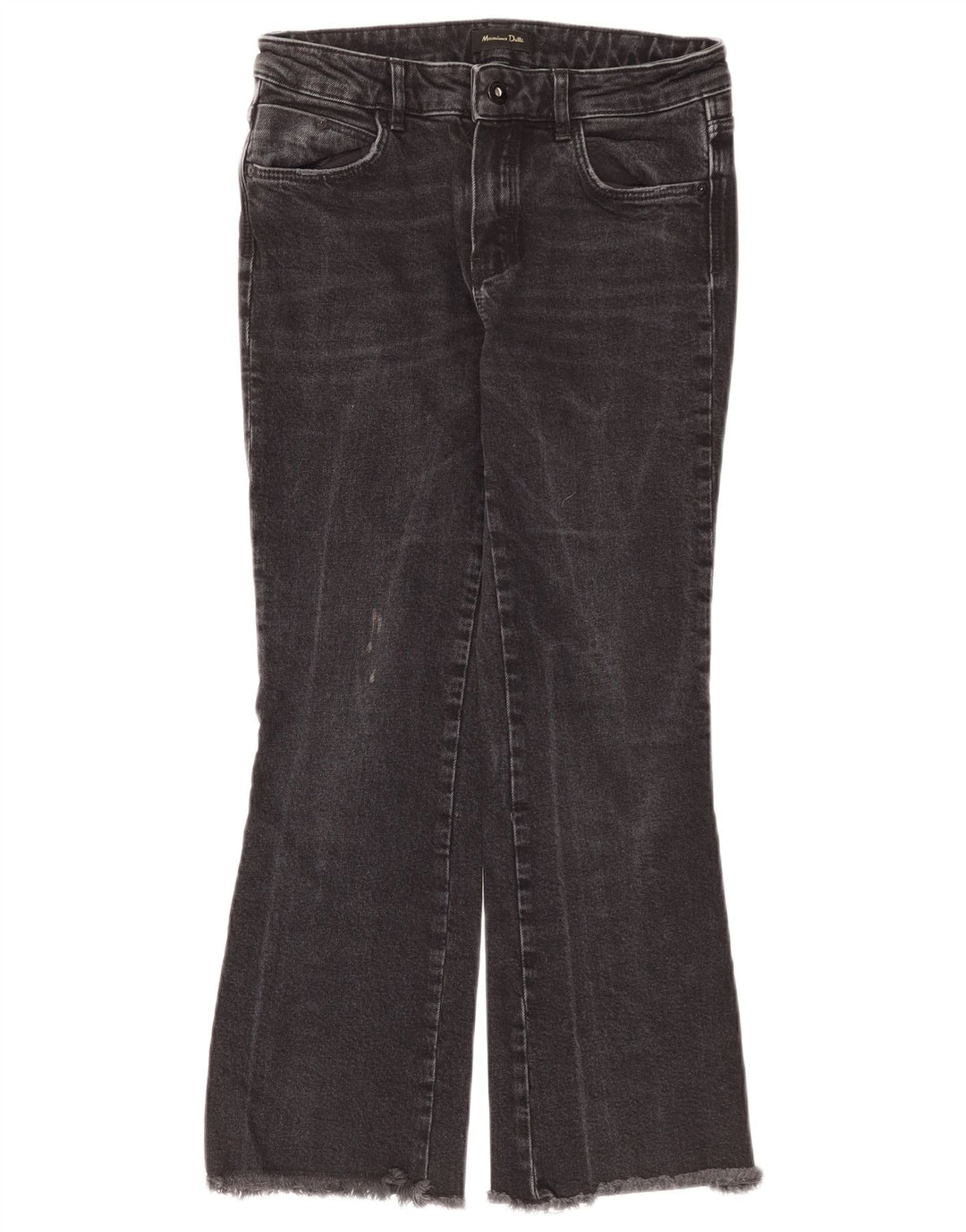 Massimo Dutti Dame Bootcut Jeans EU 36 XS W26 L25 Sort Bomuld