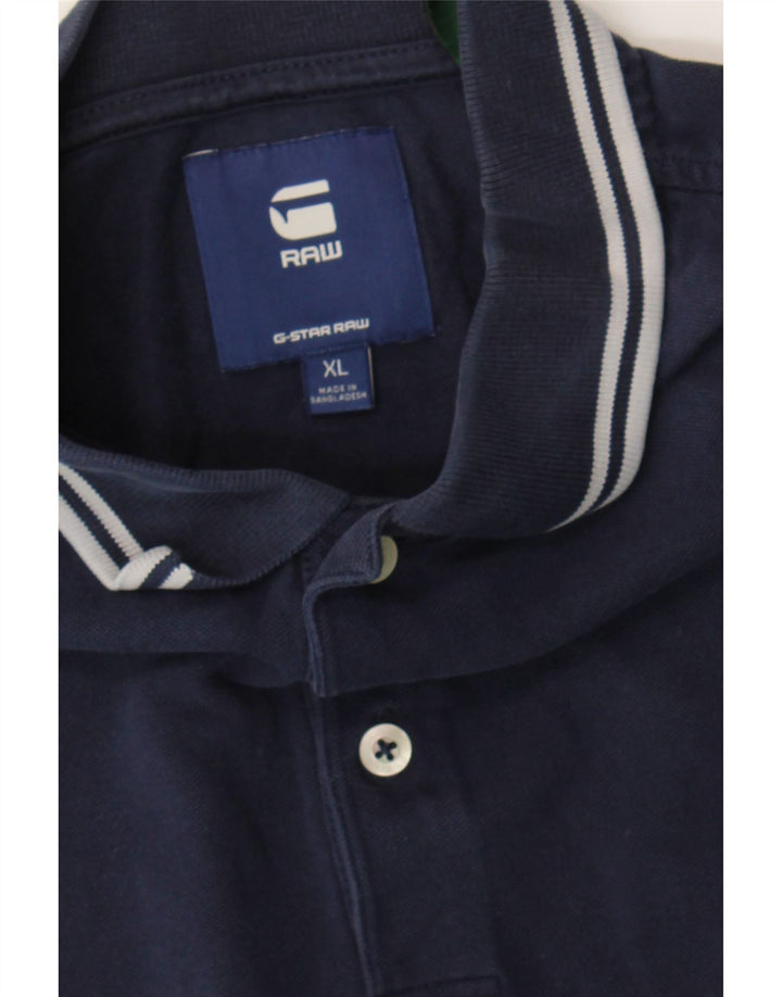 G-STAR Mens Polo Shirt XL Navy Blue Cotton Vintage G-Star and Second-Hand G-Star from Messina Hembry 