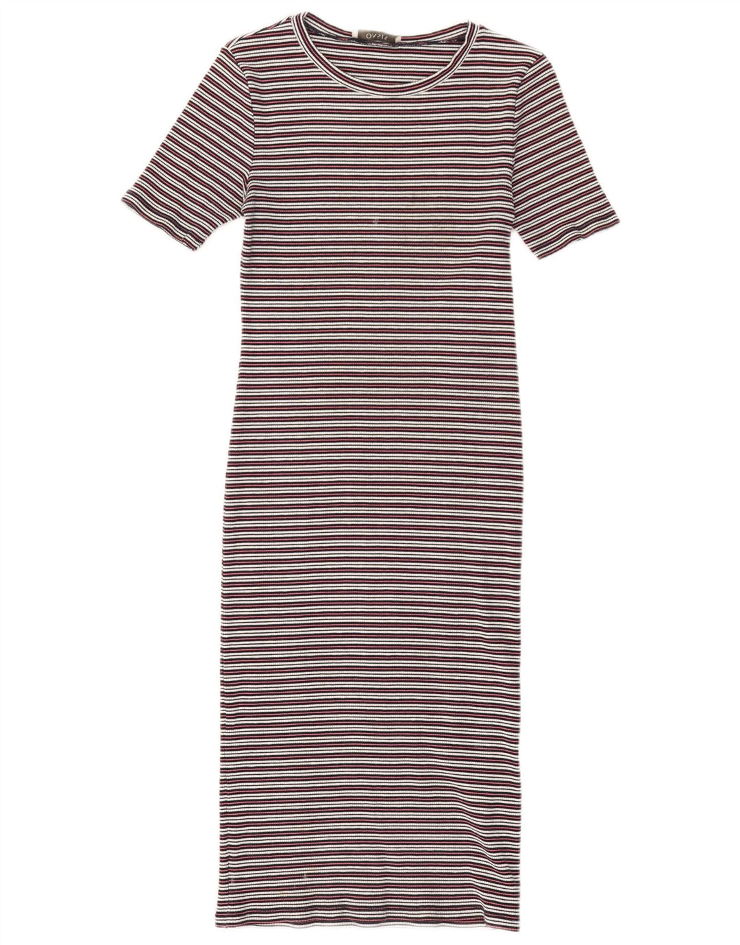 Oasis Dame Maxi Bodycon Kjole UK 12 Medium Flerfarvet Stribet Bomuld