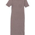 Oasis Dame Maxi Bodycon Kjole UK 12 Medium Flerfarvet Stribet Bomuld