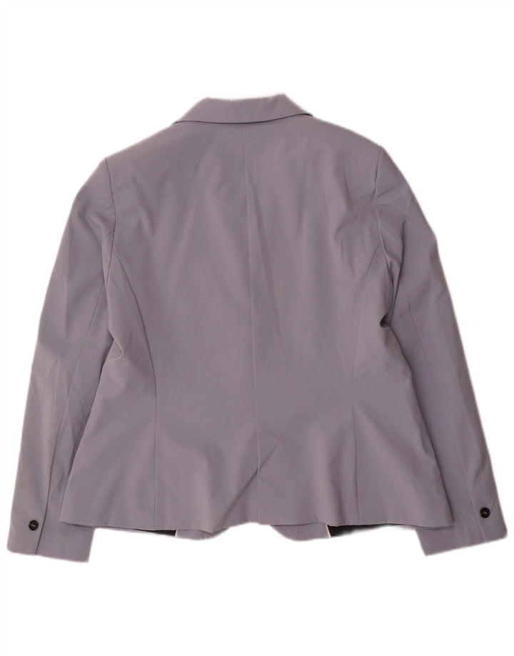 Zara Dame 1 Knap Blazer Jakke EU 46 2XL Lilla Polyester