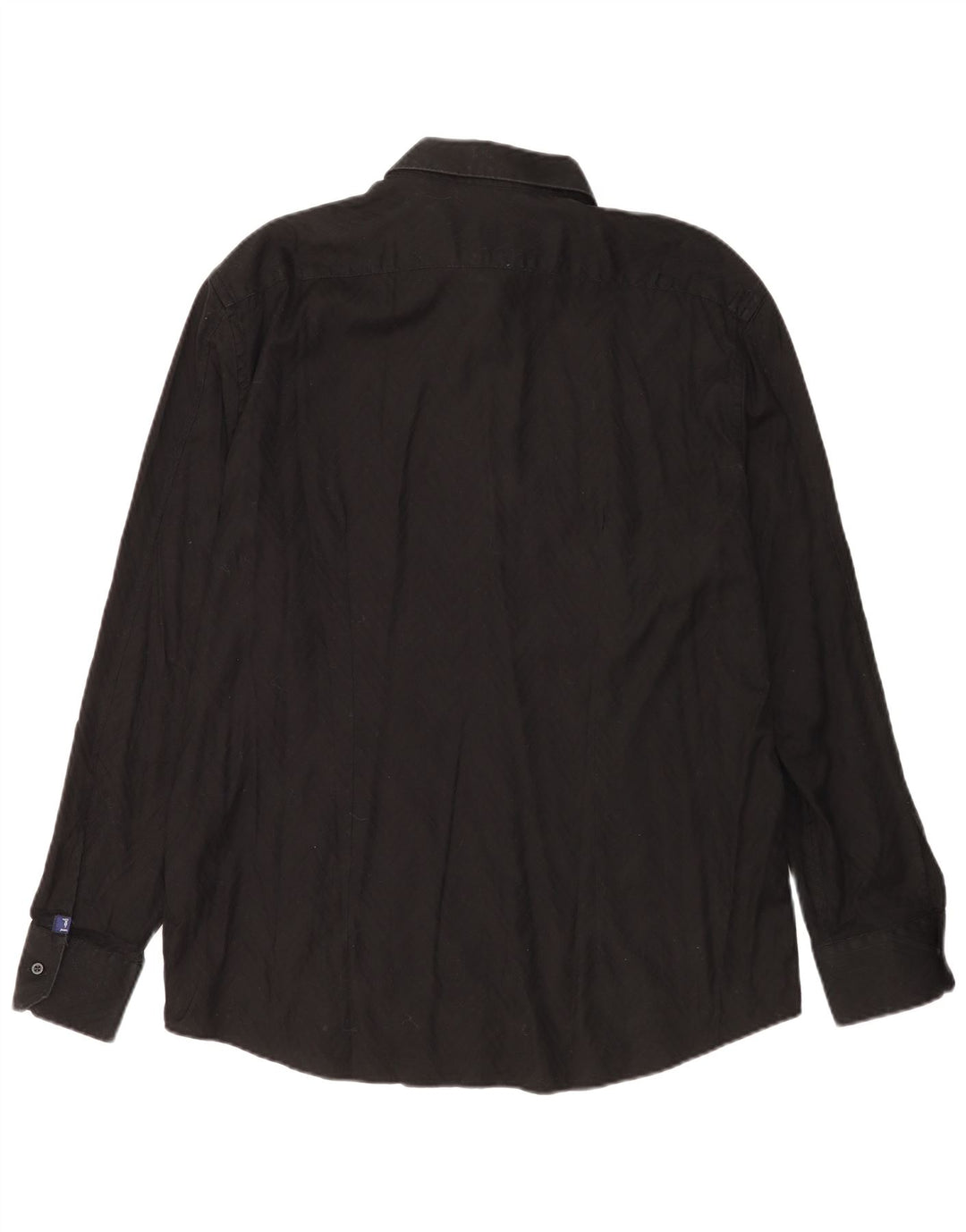 Trussardi Jeans Herreskjorte 2XL Sort Chevron Bomuld