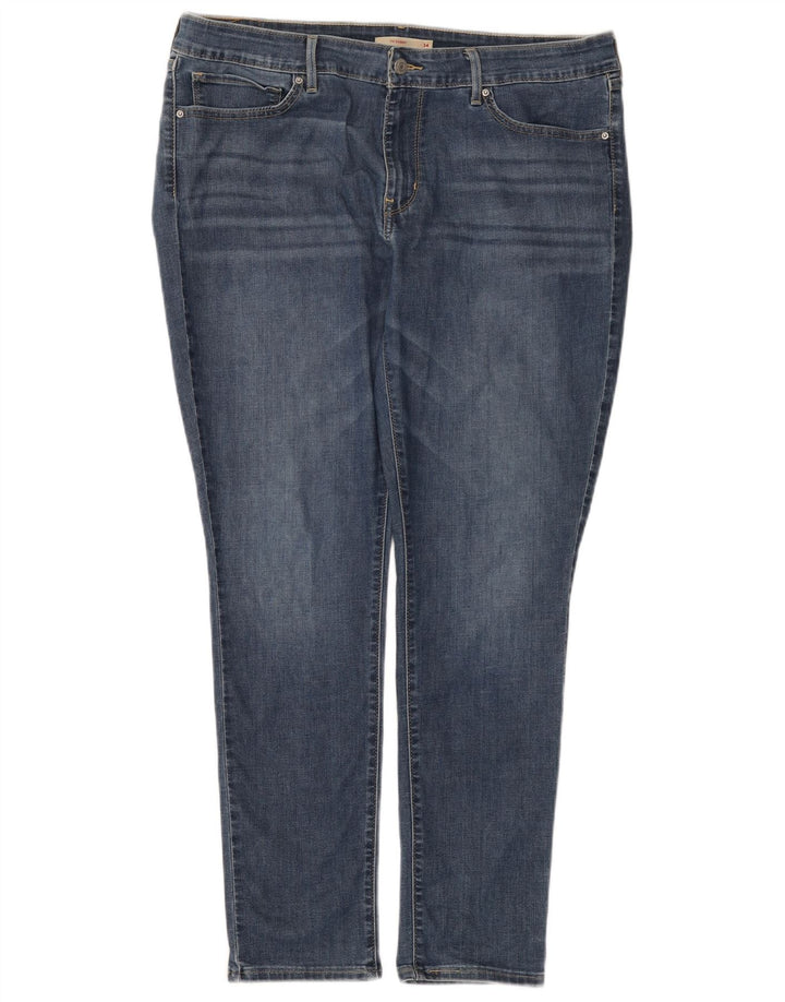 Levi's Dame 711 Skinny Jeans W34 L30 Blå
