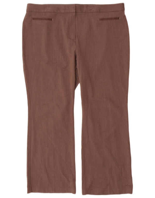 Marks & Spencer Dame Bootcut Casual Bukser UK 18 XL W38 L28 Brun