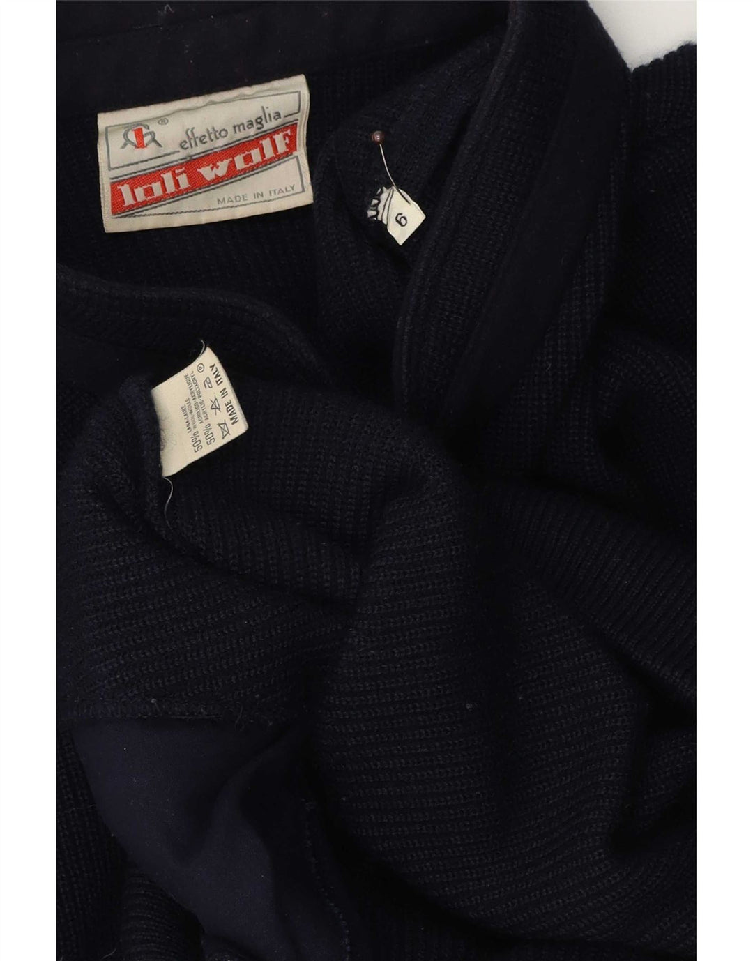 Loli Wolf Herre Regular Fit Cardigan Sweater Medium Navy Blue Uld